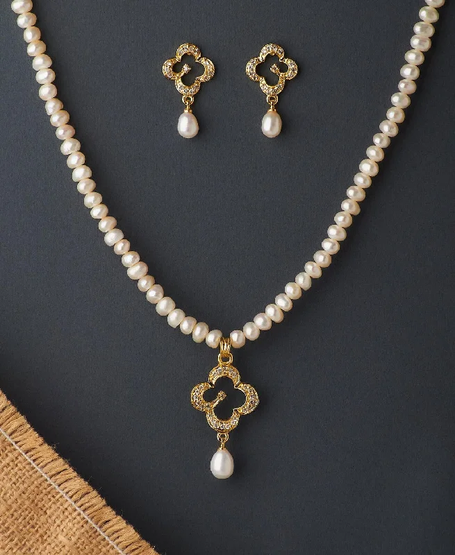 Stellar star necklaces-Pretty Real Pearl Necklace Set