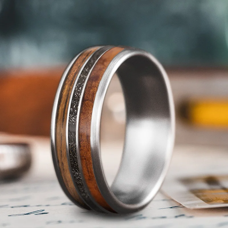 Tiered design rings-Custom Design - 3-Inlay Narrow Center Ring i1SKojeaxML0eQVkBCZzSQIf