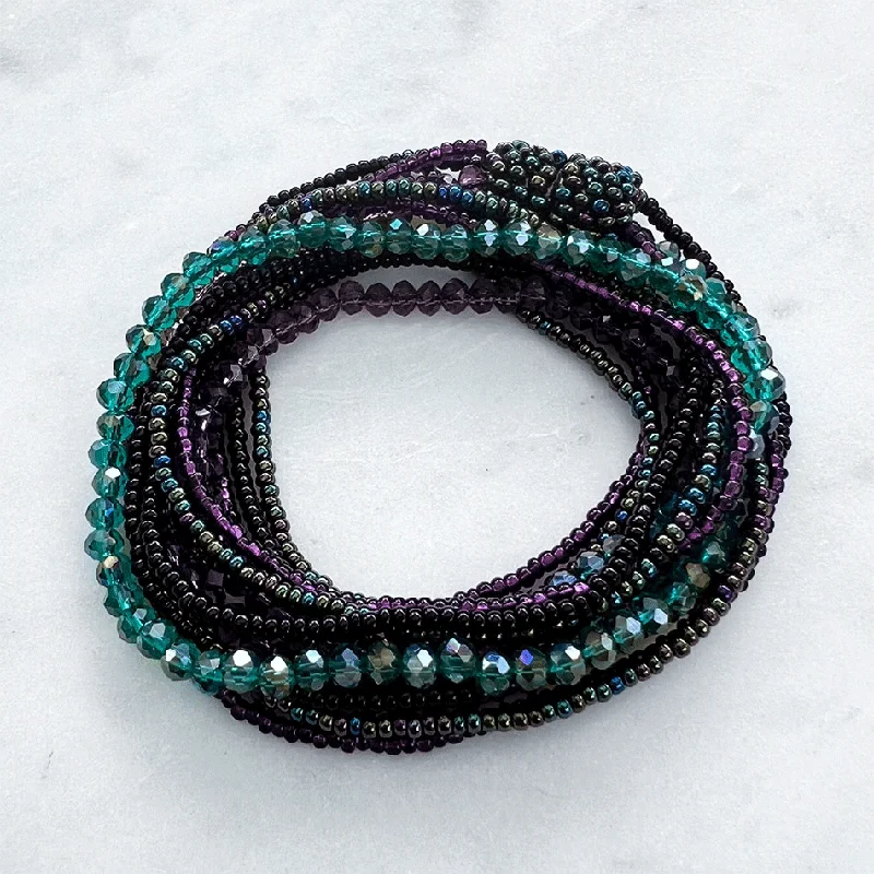 Old photo necklaces-Shine On Wrap Bracelet/Necklace - Jewel Tones, Guatemala