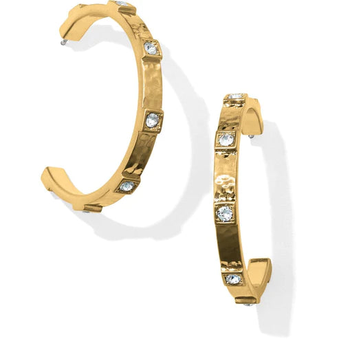 Classic flair earrings-Brighton | Meridian Zenith Station Hoop Earrings in Gold Tone