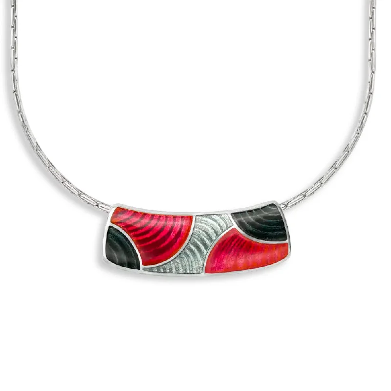 Turquoise gem necklaces-Nicole Barr Red Rio Tube Necklace