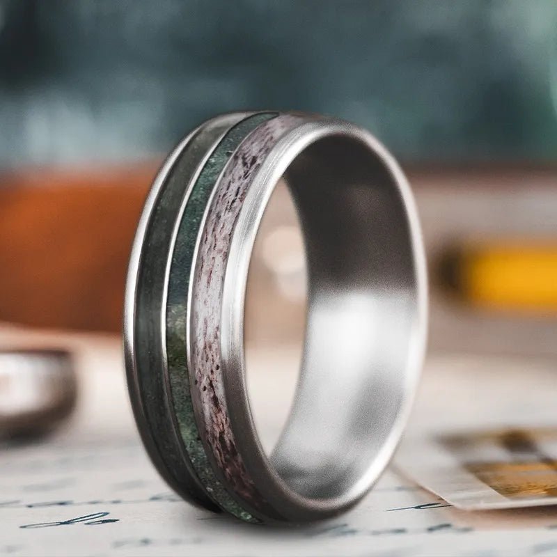 Tiny stack rings-Custom Design - 3-Inlay Narrow Center Ring sza31DSzjOUQ9DLgOMoD67fM