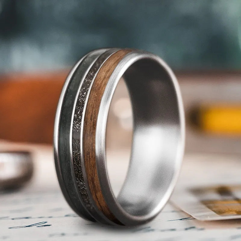 Bold cocktail rings-Custom Design - 3-Inlay Narrow Center Ring o7hl6835c7XhpALiL7kBxyjb