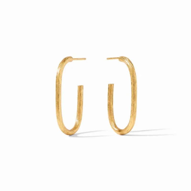 Sea motif earrings-Julie Vos | Ivy Medium Hoop Earrings in Gold