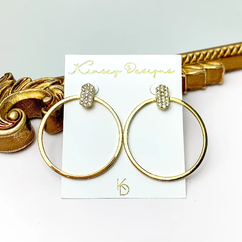 Light drop earrings-Kinsey Designs | Jossie Lux Hoop Earrings with CZ Crystals