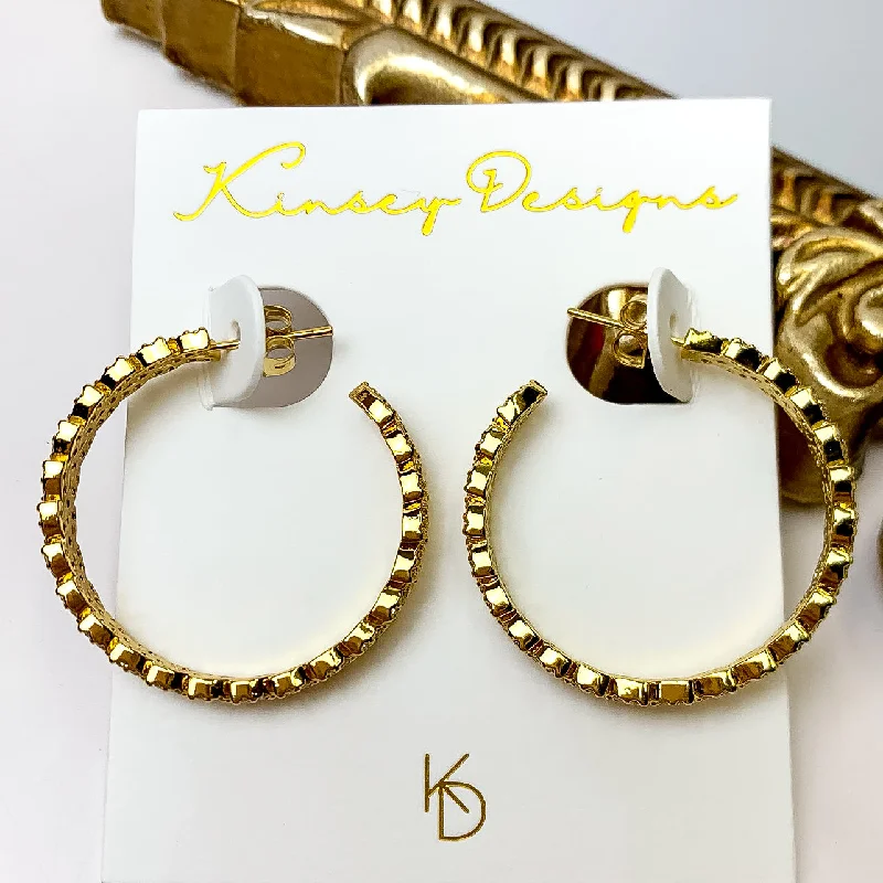 Flat coin earrings-Kinsey Designs | Dottie Heart Hoop Earrings