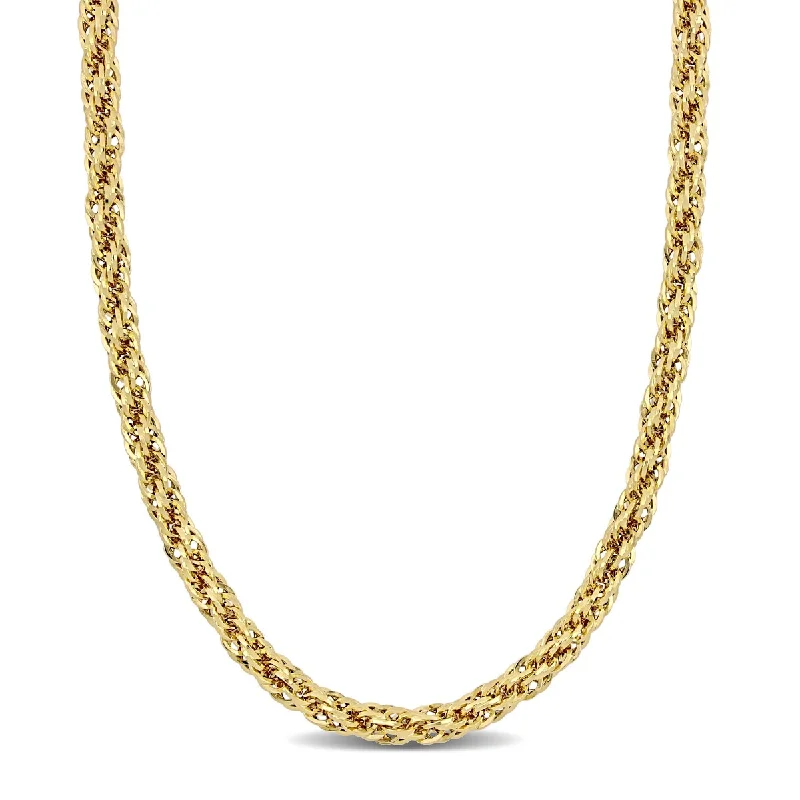 Full crescent necklaces-Miadora 6mm Infinity Rope Chain Necklace in 14k Yellow Gold-22 in