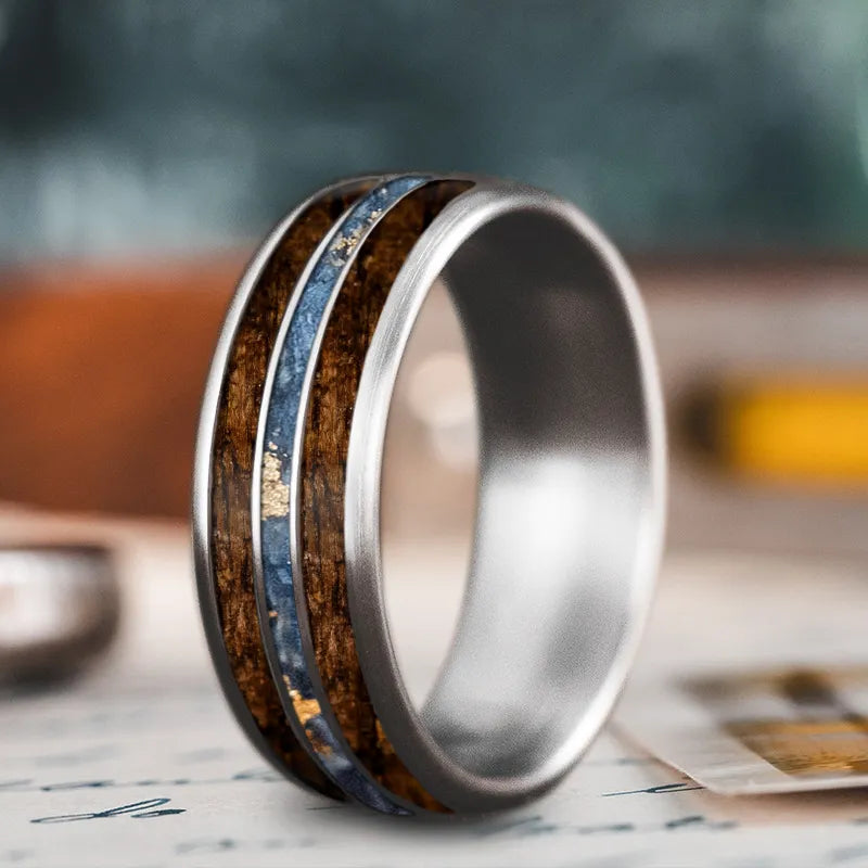 Thick band rings-Custom Design - 3-Inlay Narrow Center Ring cbhFueEZ5zbvIJFUduMXHP27