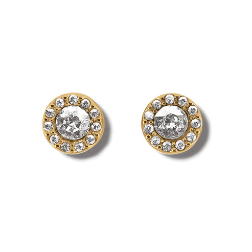 Small dot earrings-Brighton | Illumina Solitaire Post Earrings in Gold Tone