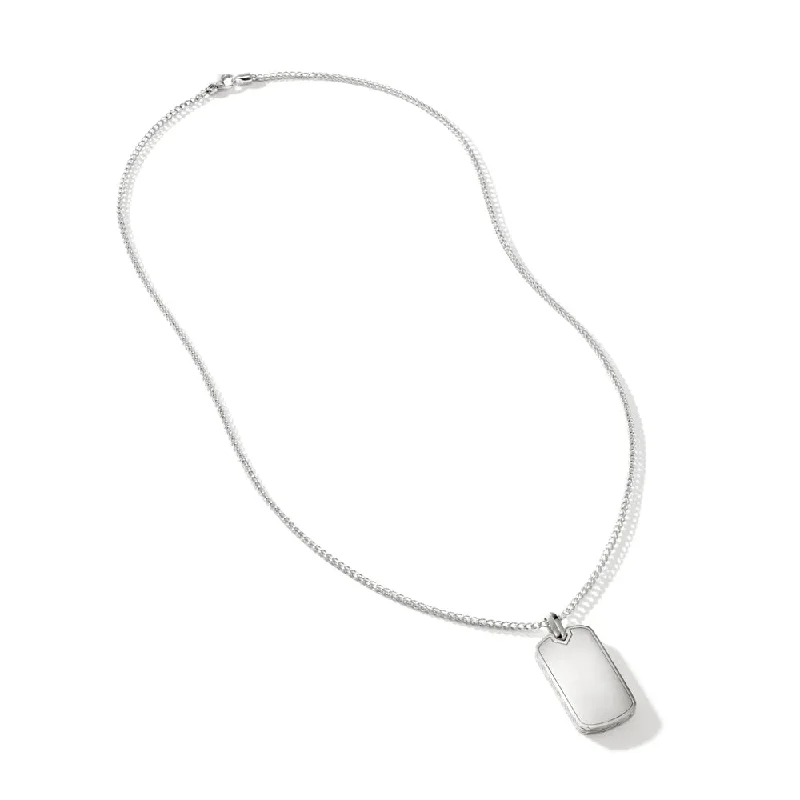 Fine pendant necklaces-John Hardy Sterling Silver Tag Pendant Necklace