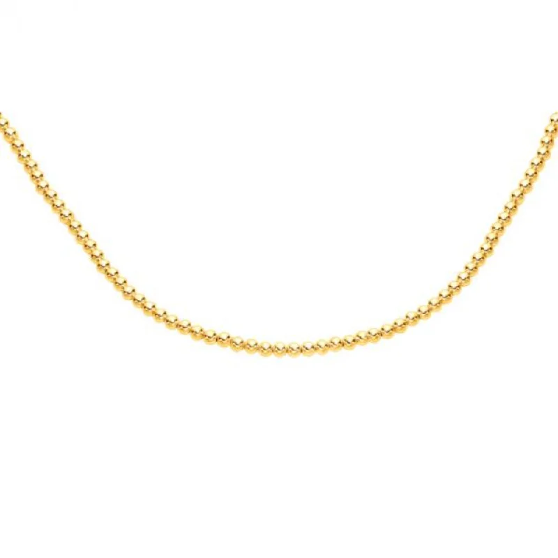 Glossy pearl necklaces-14k Polished Bead Necklace, 16-18"