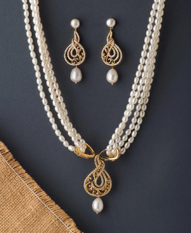 Cosmic charm necklaces-Gorgeous Real Pearl Necklace Set