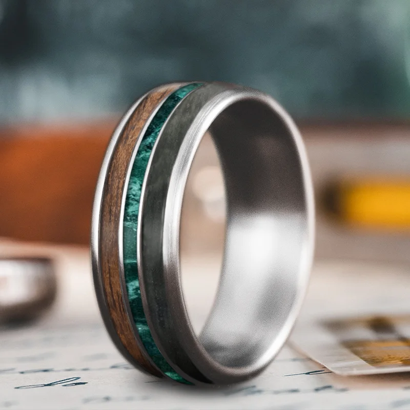 Fused metal rings-Custom Design - 3-Inlay Narrow Center Ring eHDAapmMtk_C75cbSSAJSzeu