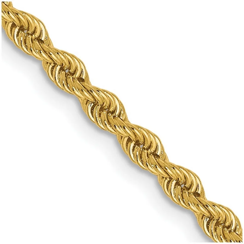 High shine bangles-Curata 14k Yellow Gold Lobster Claw Closure Valu plus 2.5mm Solid Chain Bracelet