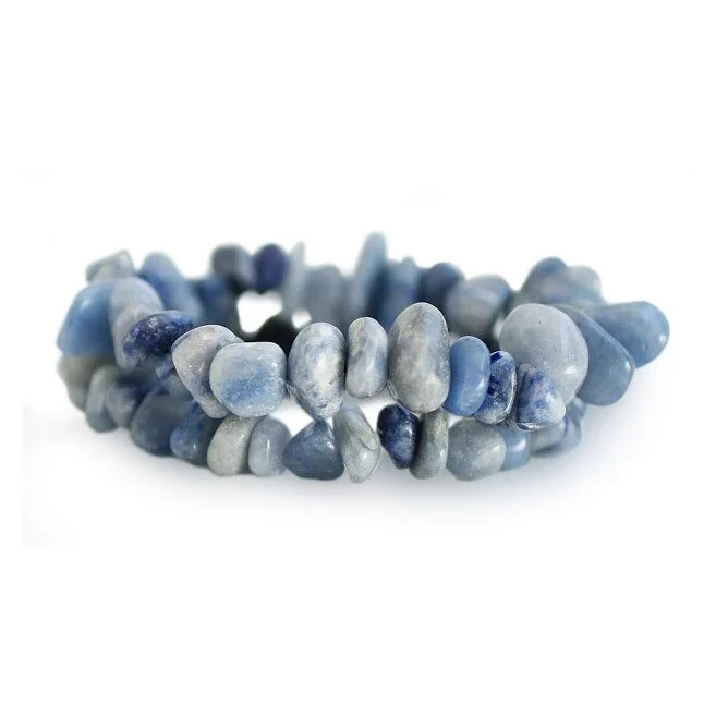 Smooth form bangles-NOVICA Handmade Blue Quartz Wonder Beaded Bracelets, Set of 2 (Brazil)