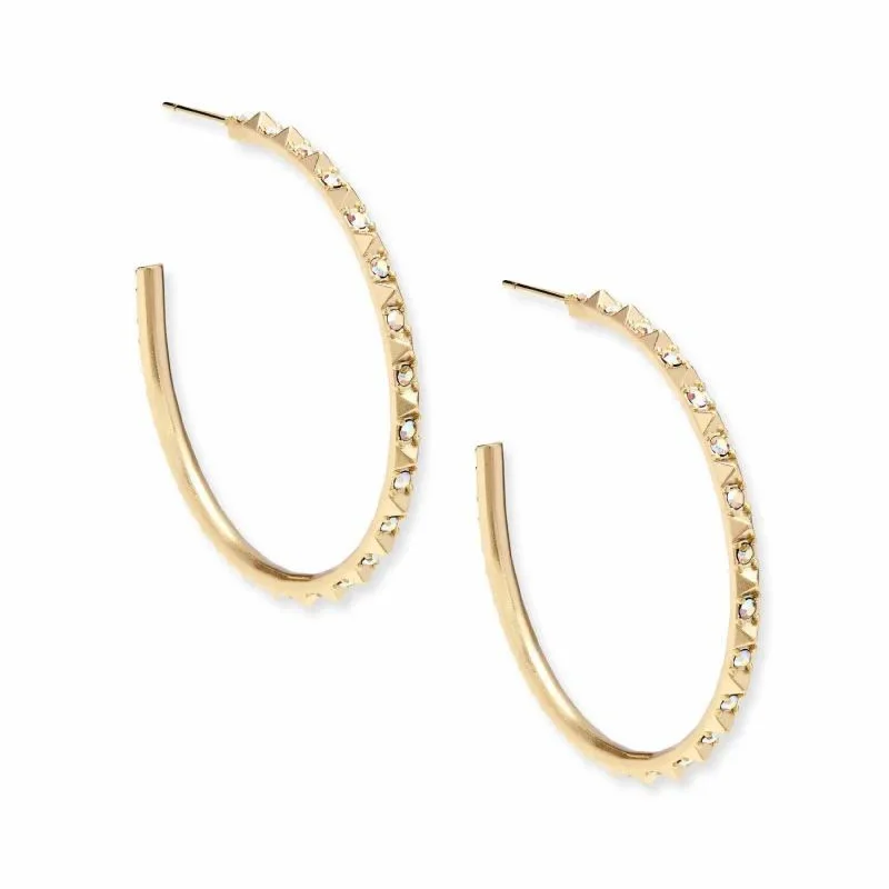 Topaz earrings-Kendra Scott | Veronica Hoop Earrings in Gold