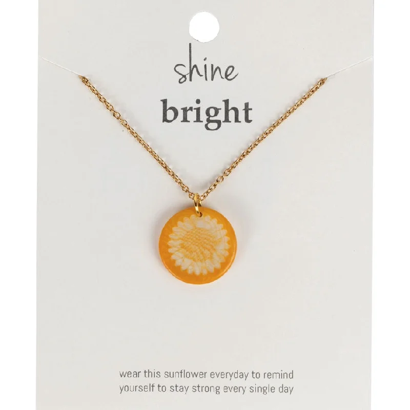 Cosmic charm necklaces-Shine Bright Sunflower Necklace, Ecuador