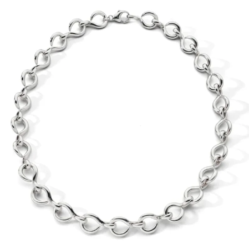 Pure shine necklaces-MRK "The Twist" Sterling Silver Premier Infinity Necklace