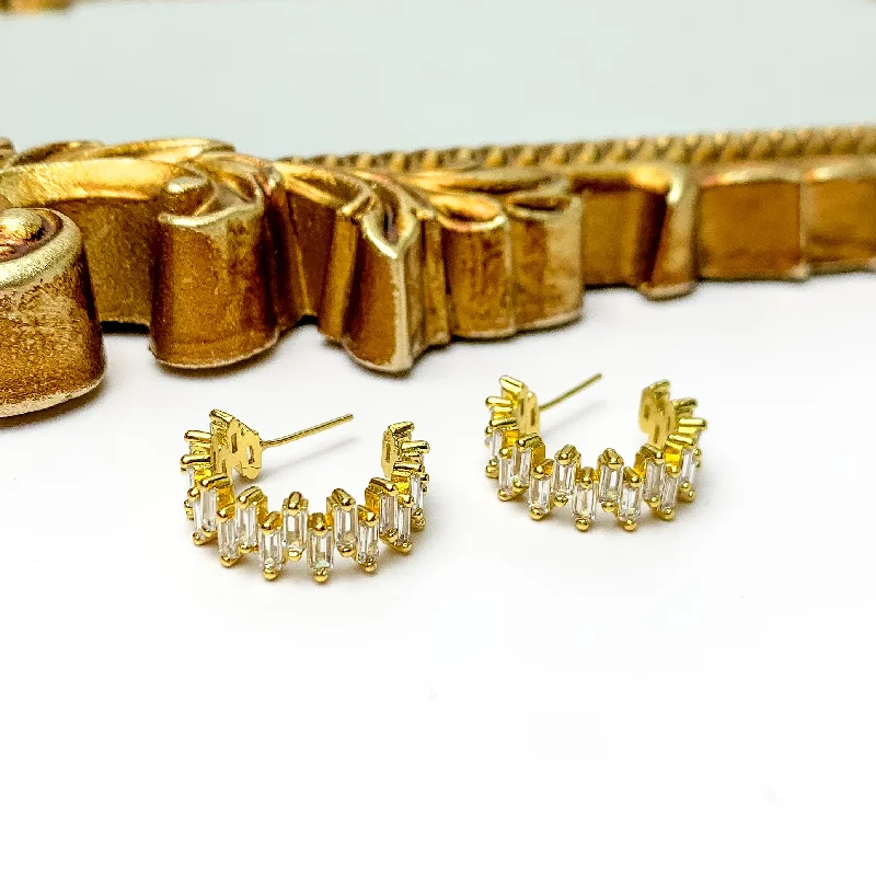 Deco style earrings-Kinsey Designs | Ettie Hoop Earrings with CZ Crystals