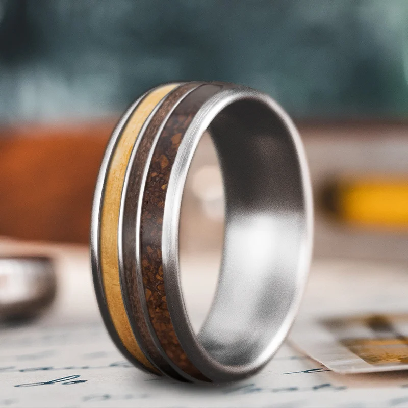 Snap band rings-Custom Design - 3-Inlay Narrow Center Ring KP-PDtma81FkoEVLwYeHa1tU