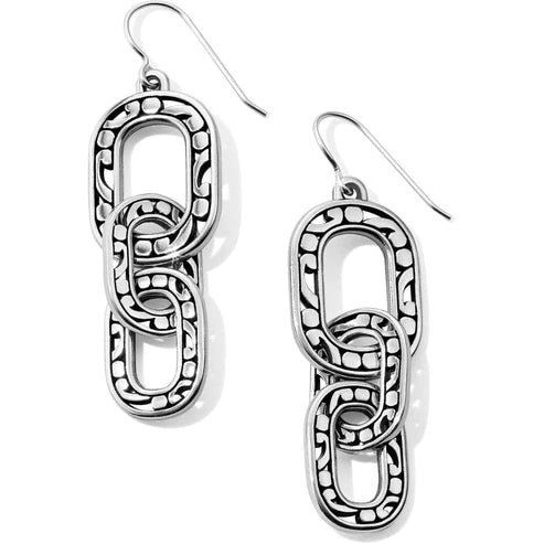 Sea motif earrings-Brighton | Contempo Linx French Wire Earrings in Silver Tone