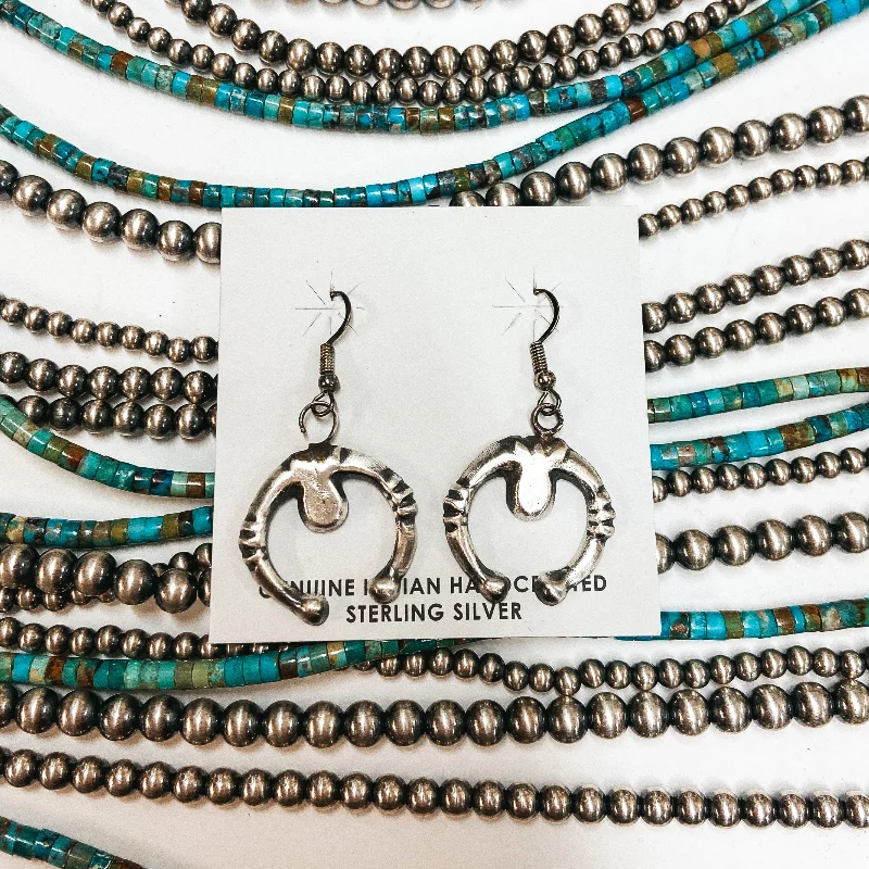 Zodiac charm earrings-Tonya Yazzie | Navajo Handmade Sterling Silver Naja Dangle Earrings