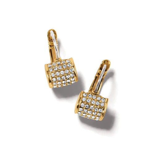 Bold cuff earrings-Brighton | Meridian Leverback Earrings in Gold Tone