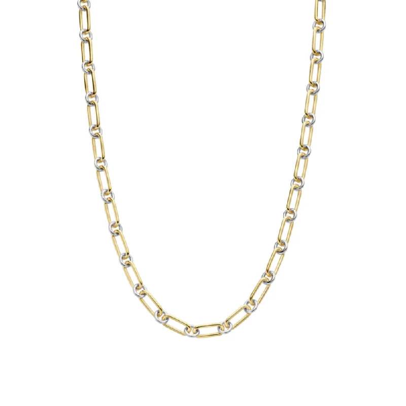 Quirky bead necklaces-Ti Sento Two-Tone Chain Link Necklace