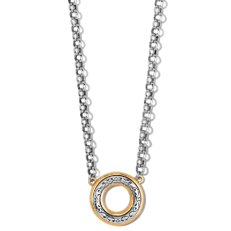 Clean-line necklaces-Brighton Venezia Open Ring Short Necklace