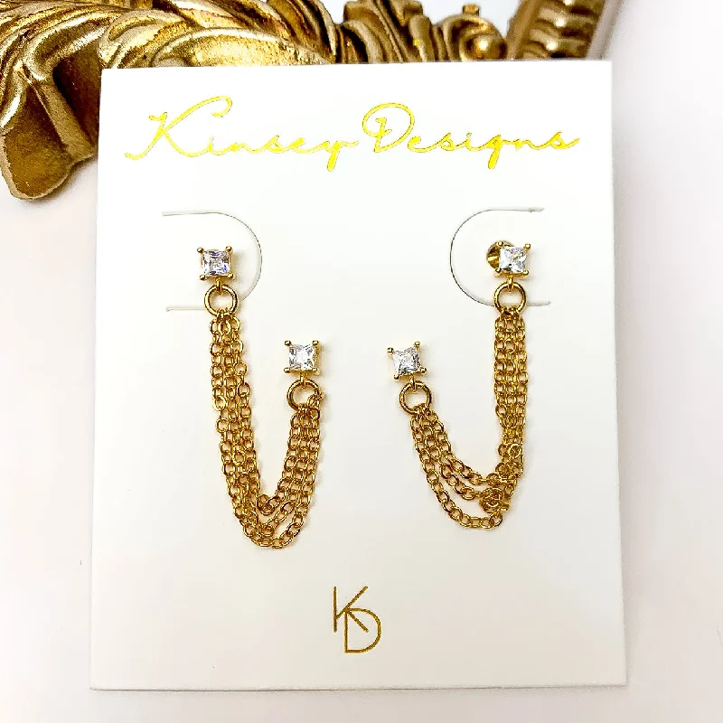 Sleek drop earrings-Kinsey Designs | Becca Double Post Earrings