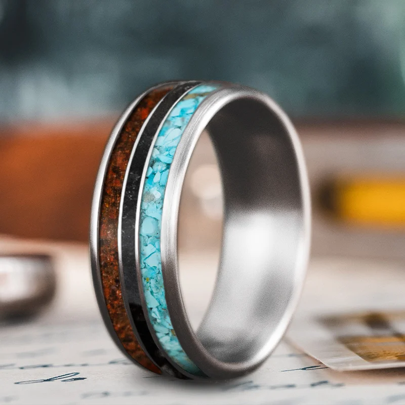 Snap band rings-Custom Design - 3-Inlay Narrow Center Ring i0OZey-gGPUpo82uQKNz_qKk