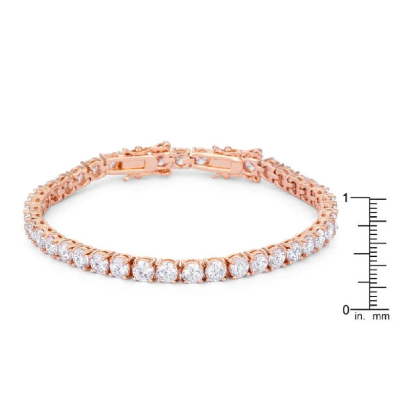 Multi-bead bangles-17.6 Ct Tennis Bracelet With Shimmering Round Cubic Zirconia - 8 Inch