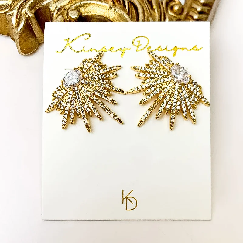 Fine wing earrings-Kinsey Designs | Elaine Post Earrings