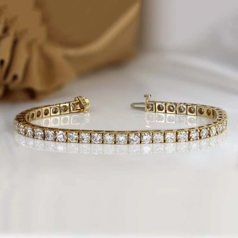 Beaded cluster bangles-Auriya 10 carat TW Round Diamond Tennis Bracelet 14k Gold 9-inch