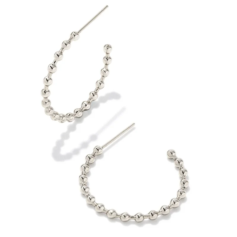 Light drop earrings-Kendra Scott | Oliver Silver Hoop Earrings