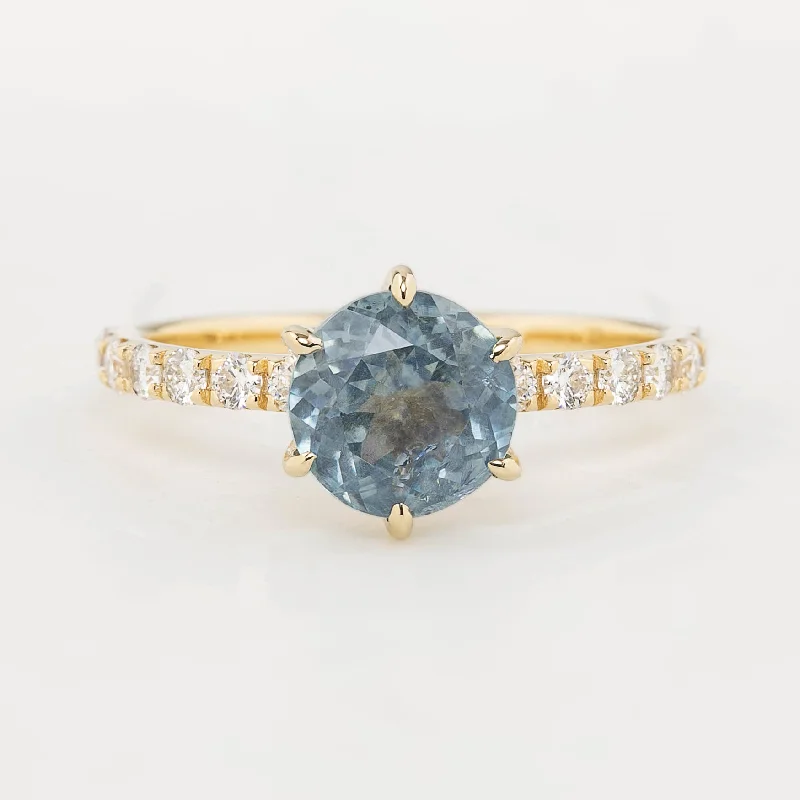 Twisted shank engagement rings-Maria Luxe Ring 2.06ct Light Sky Blue Montana Sapphire (One of a kind)