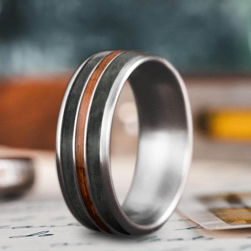 Shiny modern rings-Custom Design - 3-Inlay Narrow Center Ring i-e4GBjBZEkPRA9mAh1MPIDC