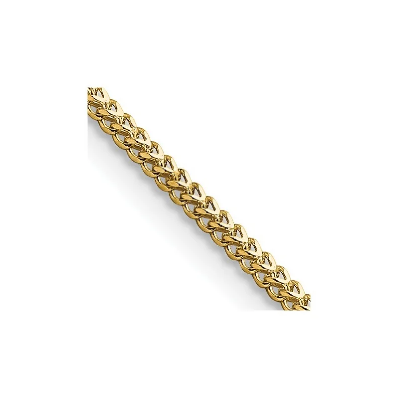 Whimsical bangles-Curata 14k Yellow Gold Solid Polished 1.3mm Franco Chain Bracelet Lobster Claw