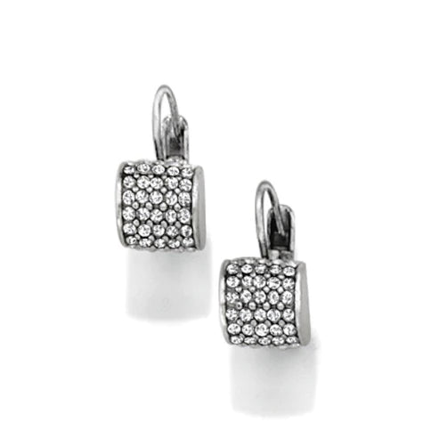 Braided cord earrings-Brighton | Meridian Leverback Earrings in Silver Tone