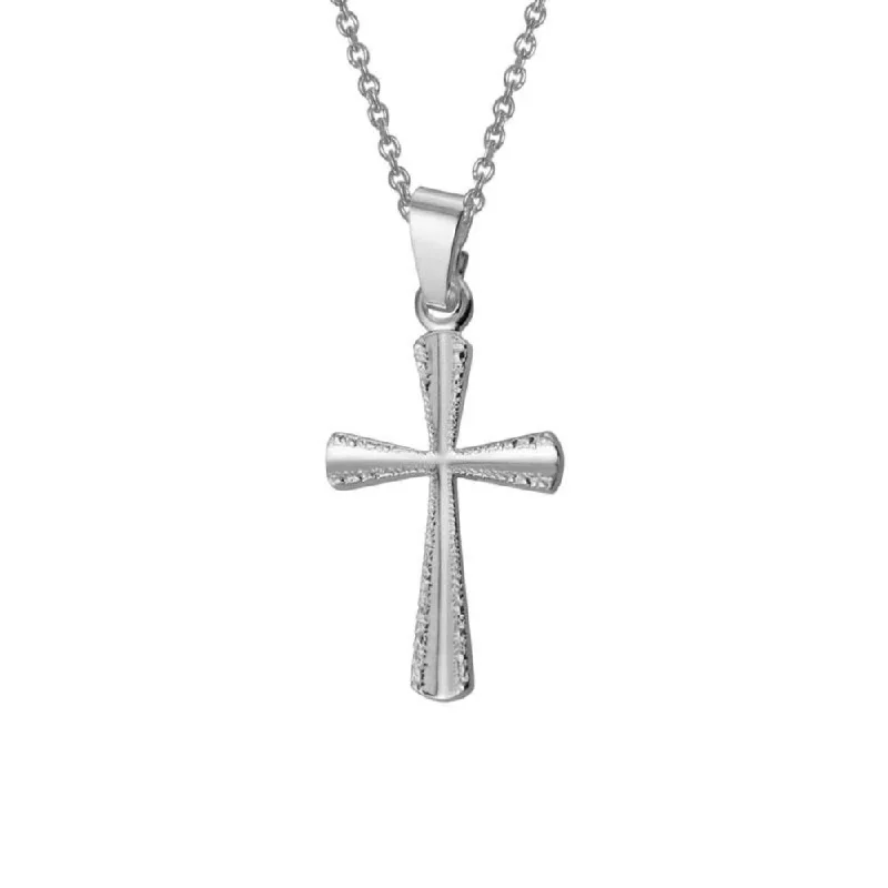 Stretch cord necklaces-Sterling Silver Cross Pendant Necklace