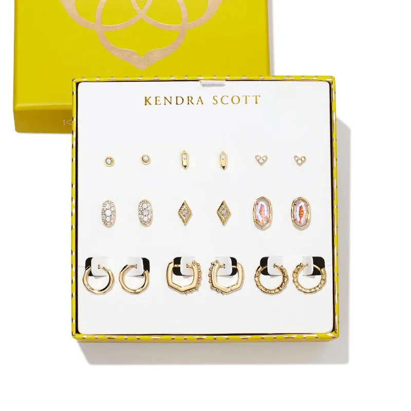 Coil knot earrings-Kendra Scott | Earring Gift Set of 9 in Gold