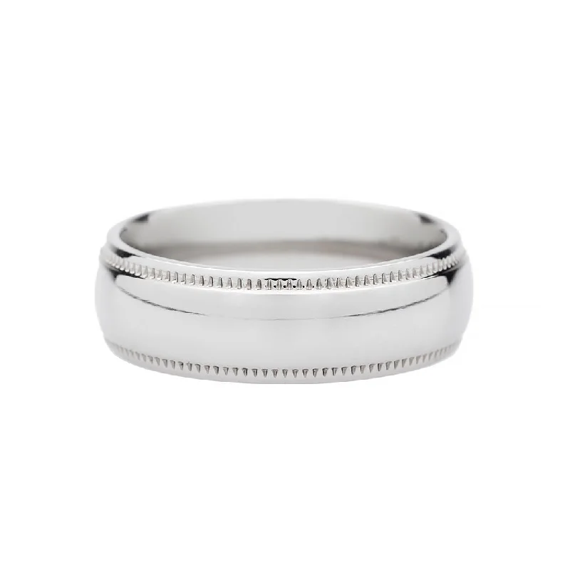 Fused metal rings-Men's Milgrain Band