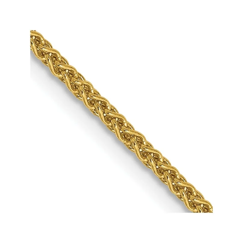 Gem pile bangles-Curata 14k Yellow Gold 1.65mm Solid Polished Spiga Chain Bracelet 7 Inch Lobster Claw