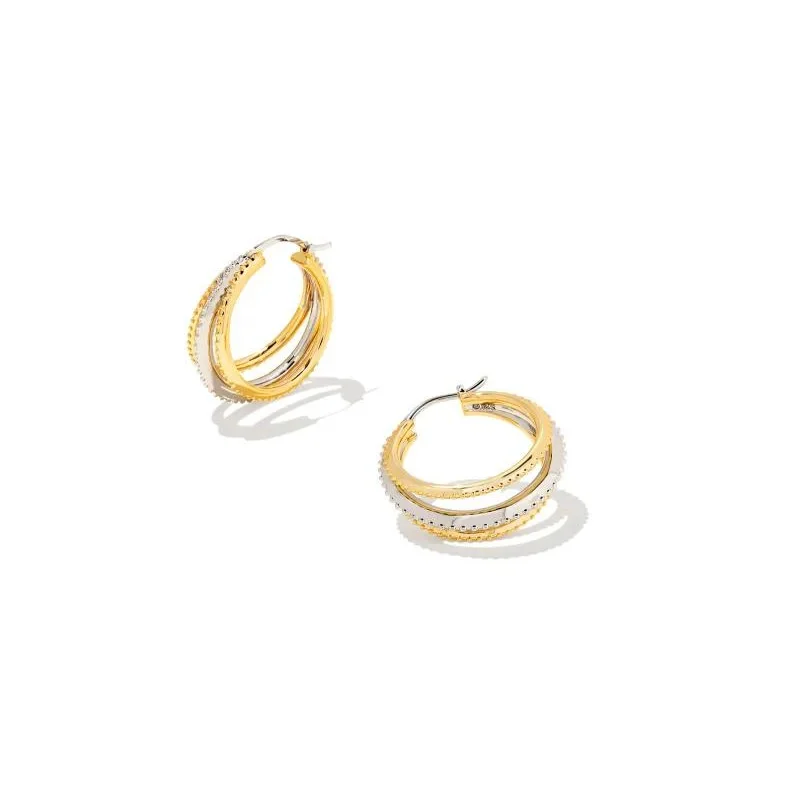 Polished bead earrings-Kendra Scott | Dana Small Hoop Earrings in Mixed Metal