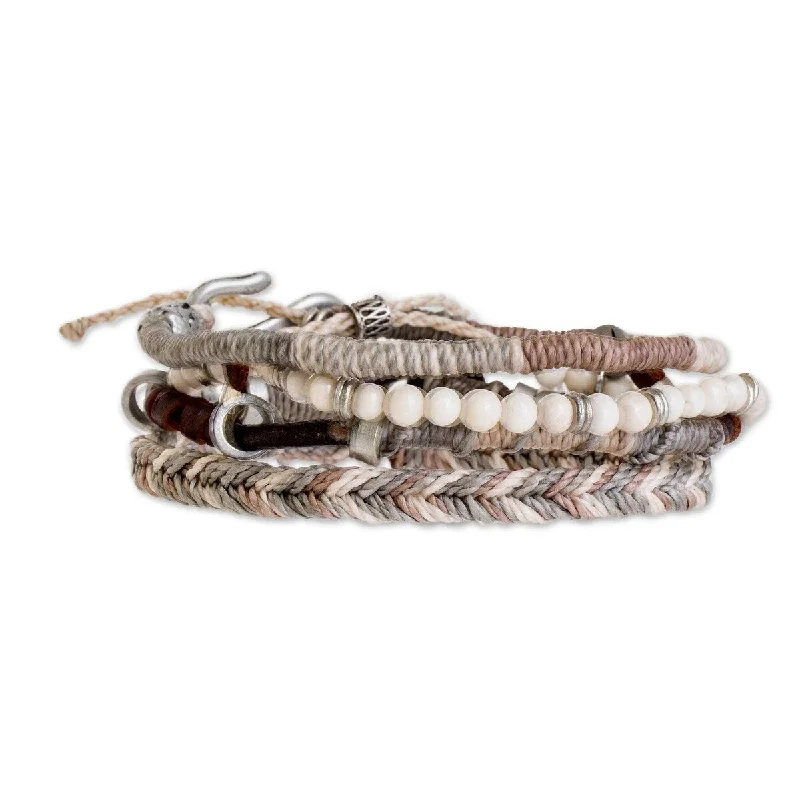 High shine bangles-NOVICA Maya Highlands, Macrame bracelets (set of 4)