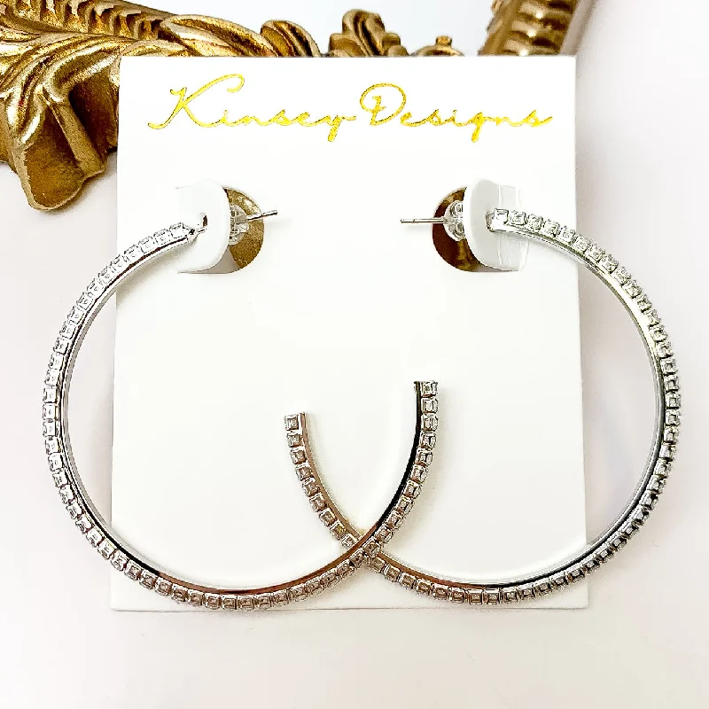 Dual-tone earrings-Kinsey Designs | Blaze Hoop Silver Earrings