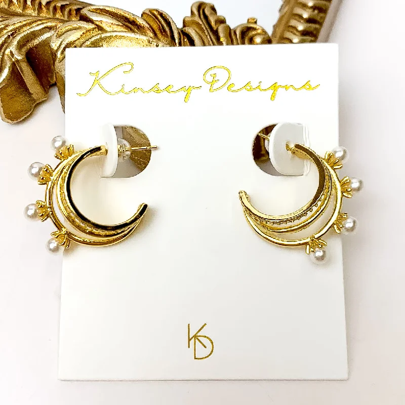 Sleek art earrings-Kinsey Designs | Hattie Pearl Earrings