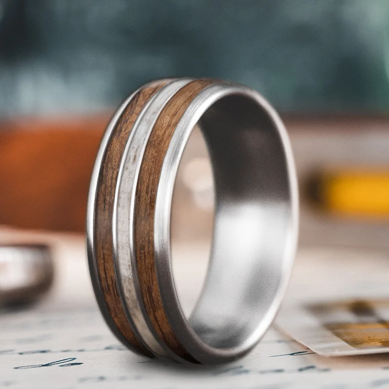 Woven cord rings-Custom Design - 3-Inlay Narrow Center Ring k2TB1oT_McNUzG9Q9_Hn_LV6