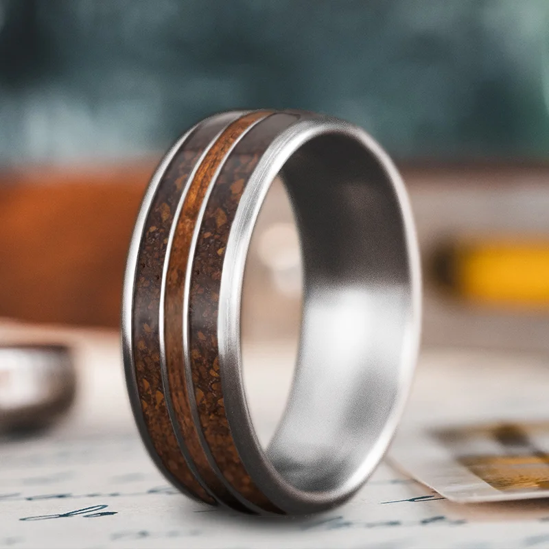 Woven cord rings-Custom Design - 3-Inlay Narrow Center Ring pndVDsdGFFH370E_-WR0fGJU