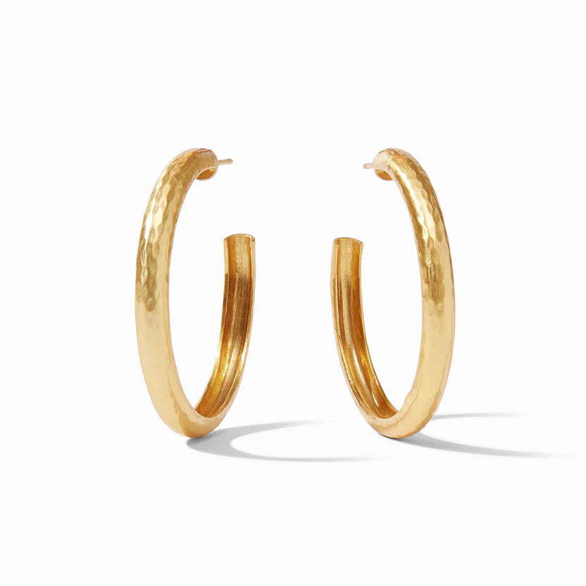 Topaz gem earrings-Julie Vos | Havana Large Hoop Earrings in Gold